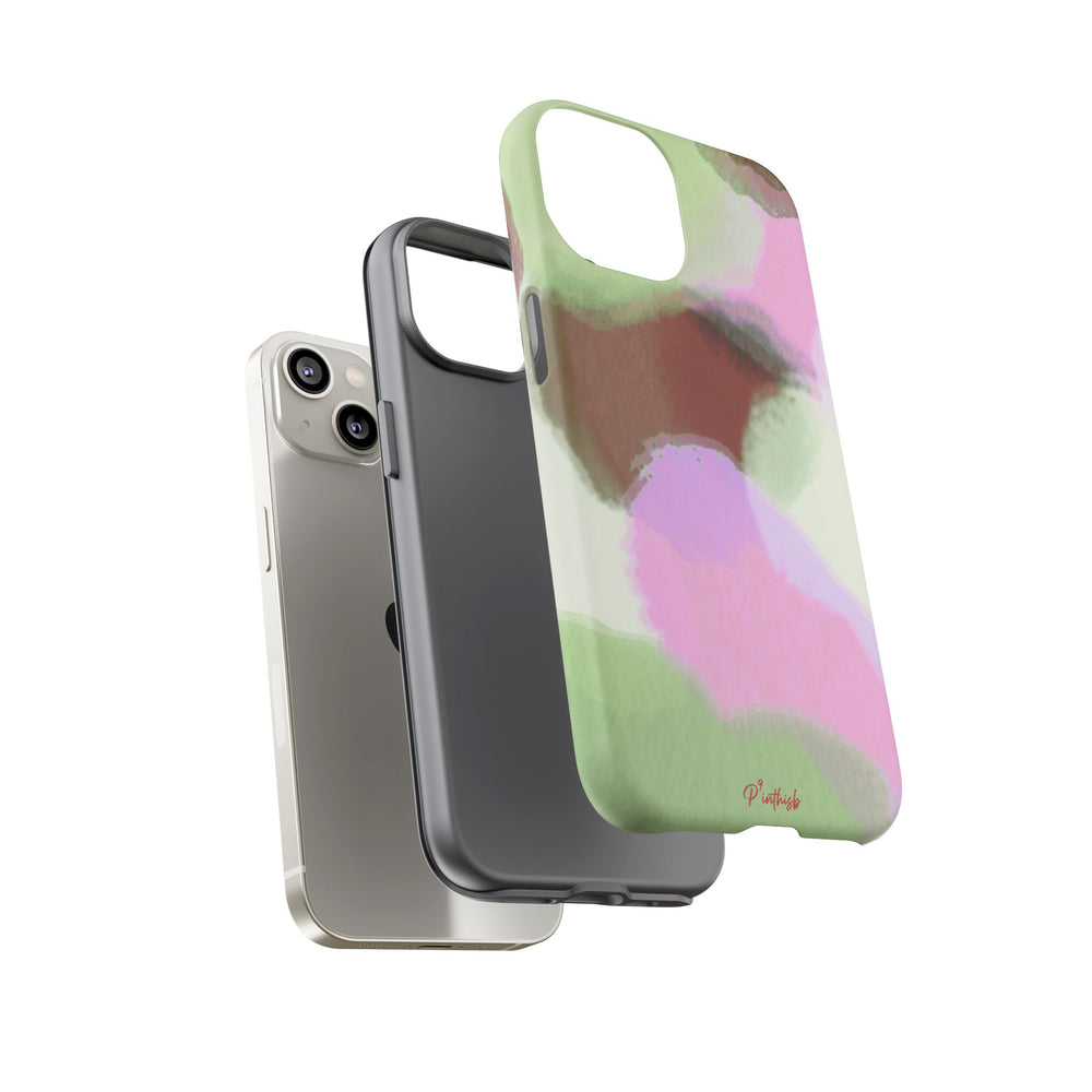 Abstract Pastel Camouflage Tough Phone Case