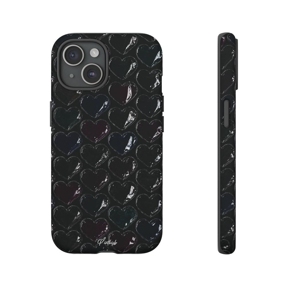 Black Pop Hearts Tough Case