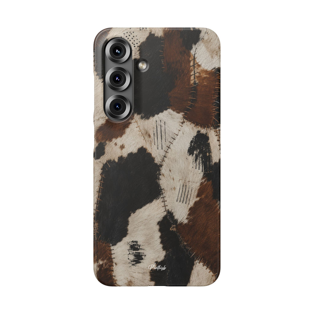 Brown & Black Animal Print Snap Case