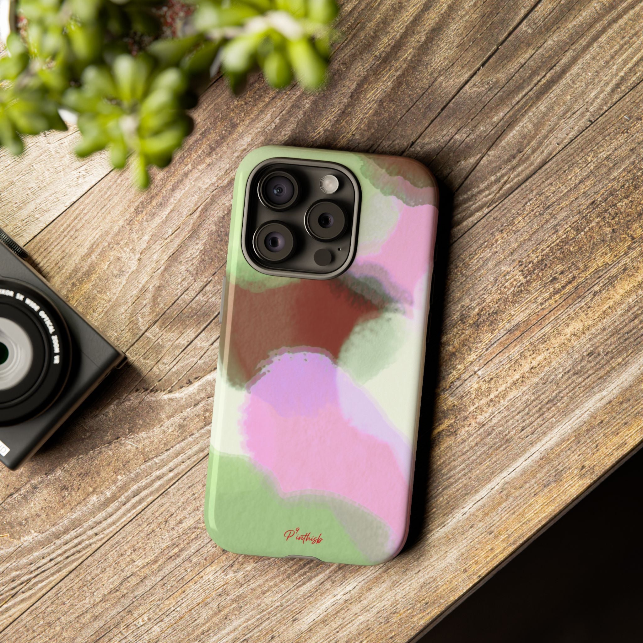 Abstract Pastel Camouflage Tough Phone Case