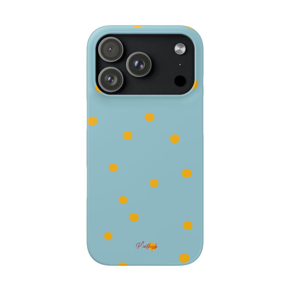 Blue & Yellow Polka Dot Snap Phone Case