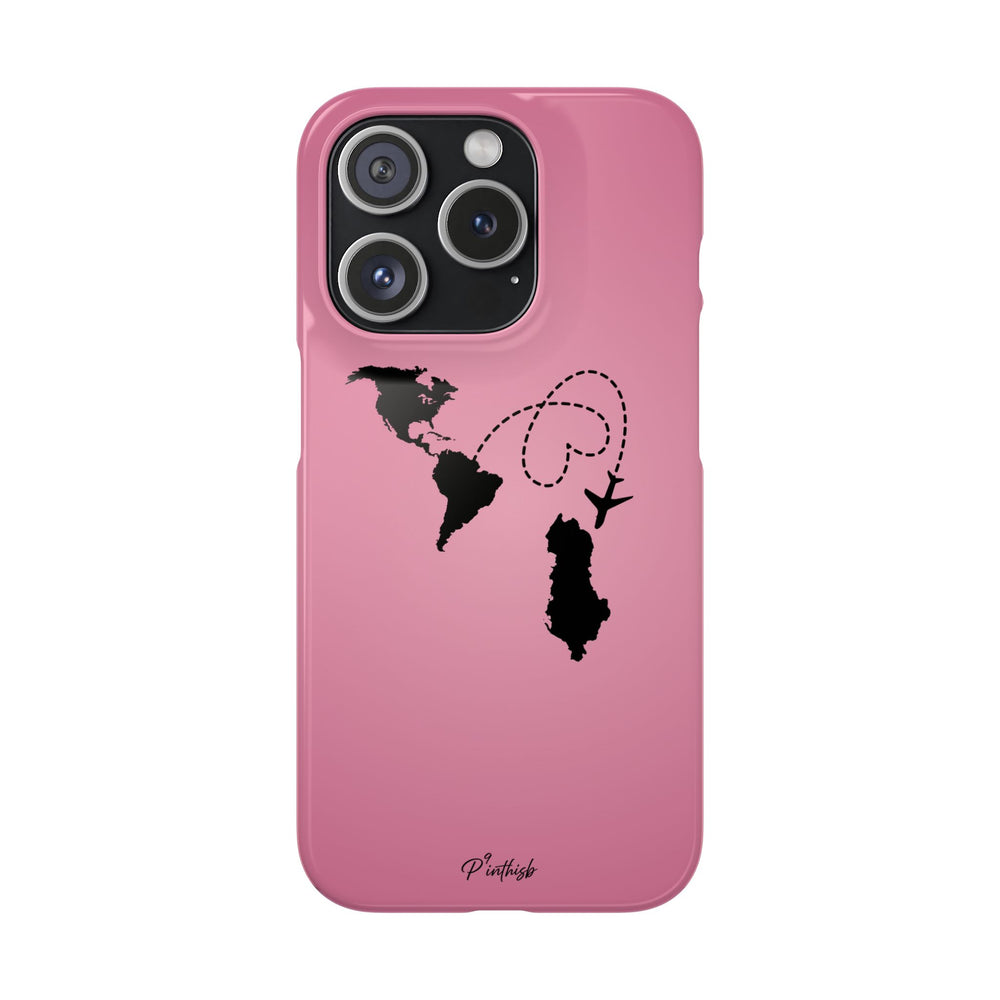 America to Albania Pink Snap Phone Case