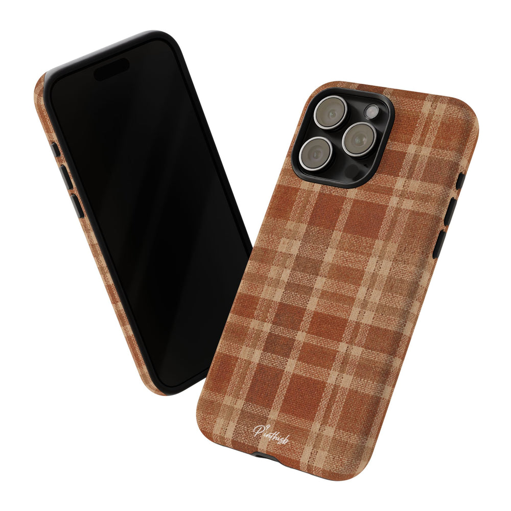 Rustic Brown Cozy Plaid Tough Case