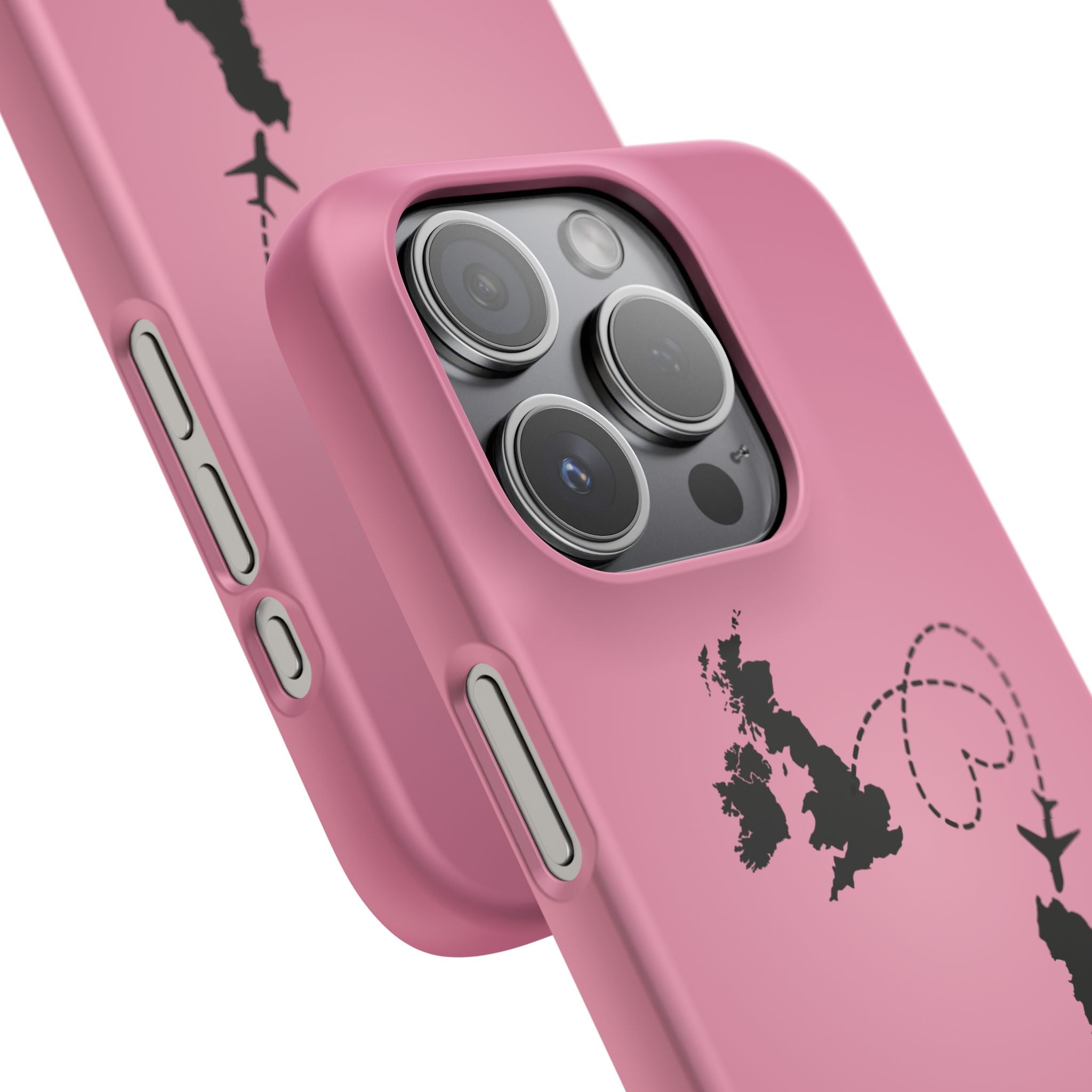 UK to Albania Pink Snap Phone Case