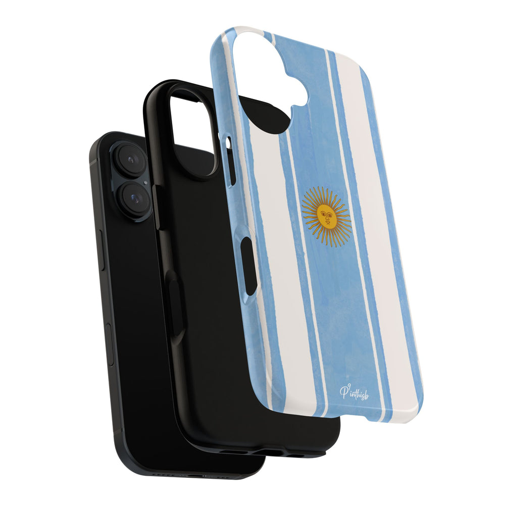 Argentina Flag Tough Phone Case – Blue White Striped Sun Protector