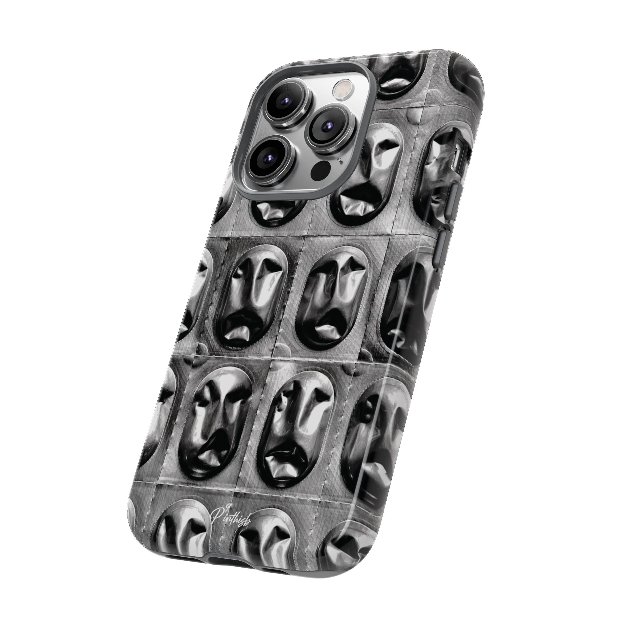Metallic Mask Grid Tough Case