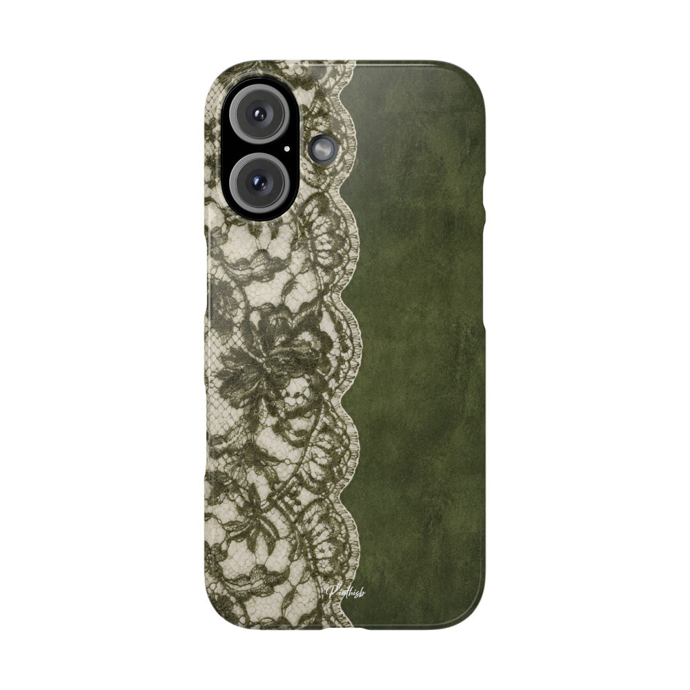 Olive Lace Snap Case