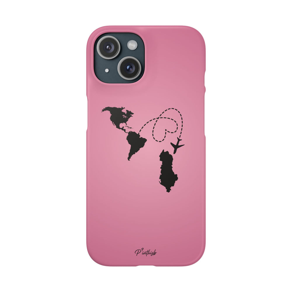 America to Albania Pink Snap Phone Case