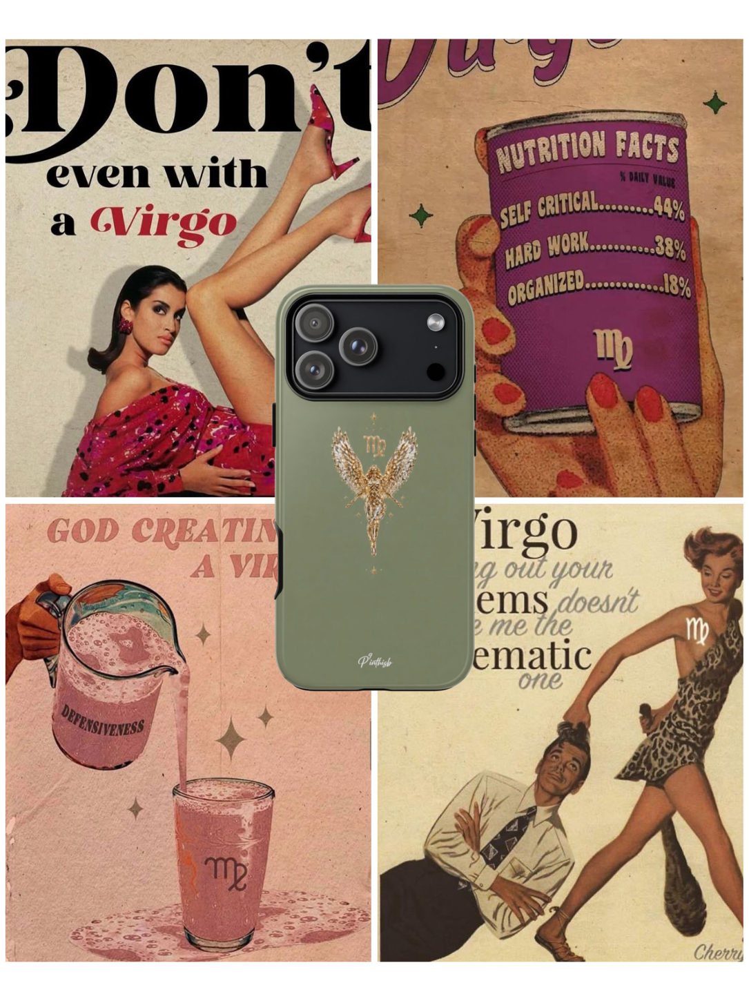 phone case with the virgo zodiac sign design